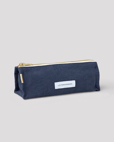 Les Pensionnaires Pencil Case Organic Cotton - Storm Blue
