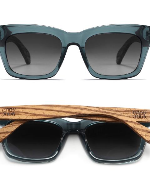 Soek Morgan Indigo - Grey lens - Walnut Arms