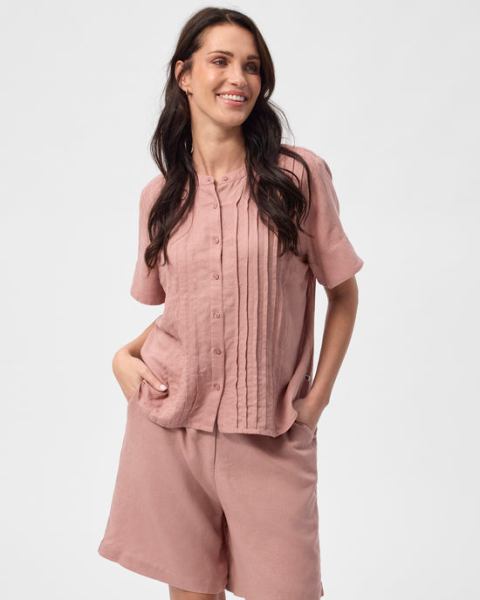 Red Green Anina Shirt - Rose