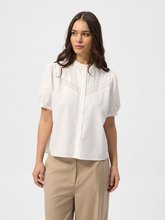 Red Green Ariana Blouse - White