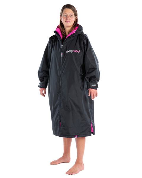 Dryrobe Advance Changing Robe - Black/Pink