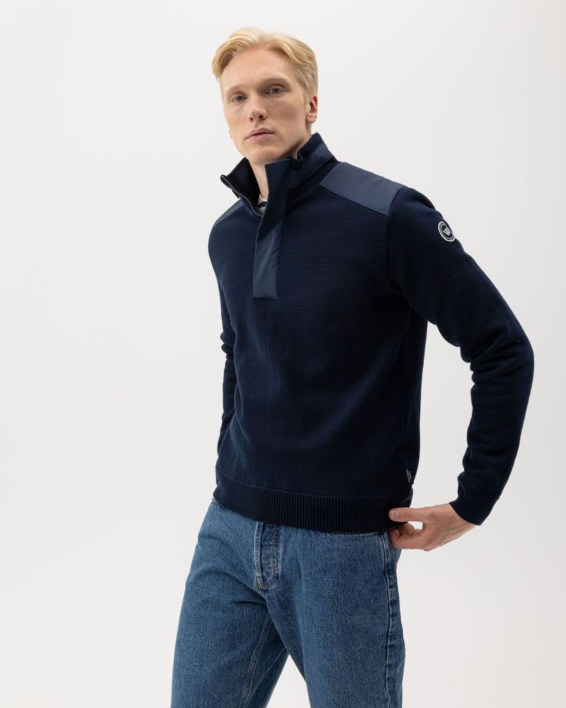 Holebrook Eskil T-Neck Windproof - Navy