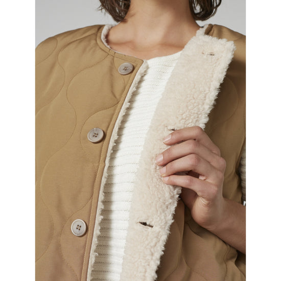 Red Green Lina Gilet - Light Brown - Image 3