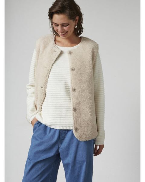 Red Green Lina Gilet - Light Brown