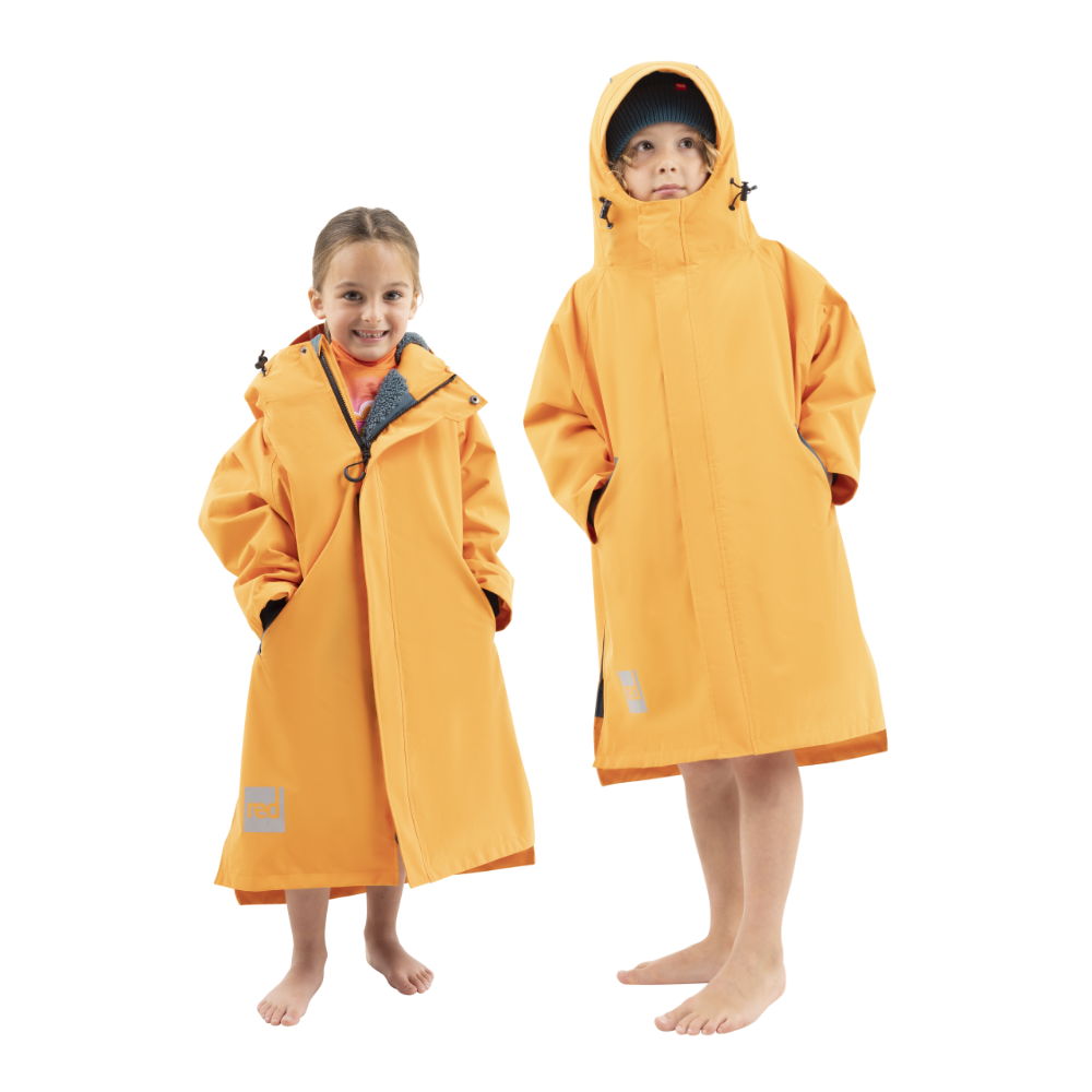 New! Red Paddle Co Kids Long Sleeve Waterproof Changing Robe Alter Evo Pro - Bitter Orange