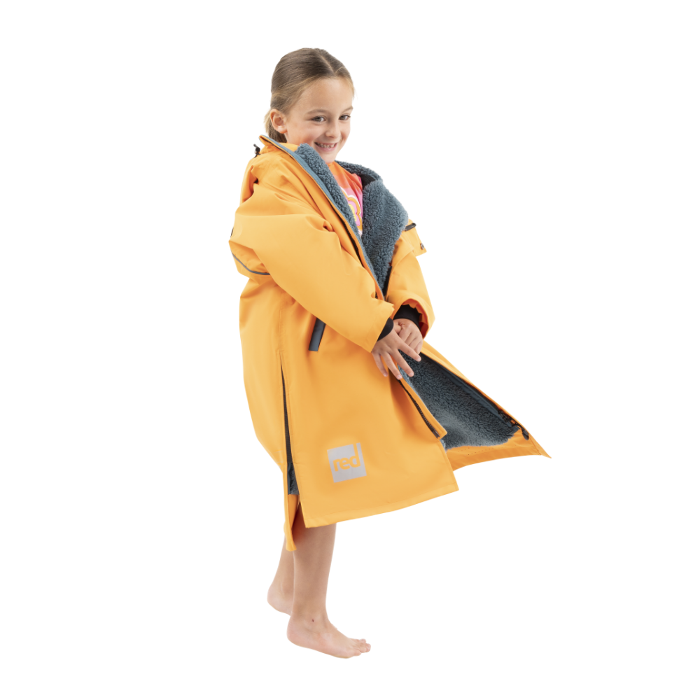 New! Red Paddle Co Kids Long Sleeve Waterproof Changing Robe Alter Evo Pro - Bitter Orange - Image 2