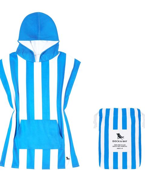 Dock & Bay Poncho Kids - Bondi Blue