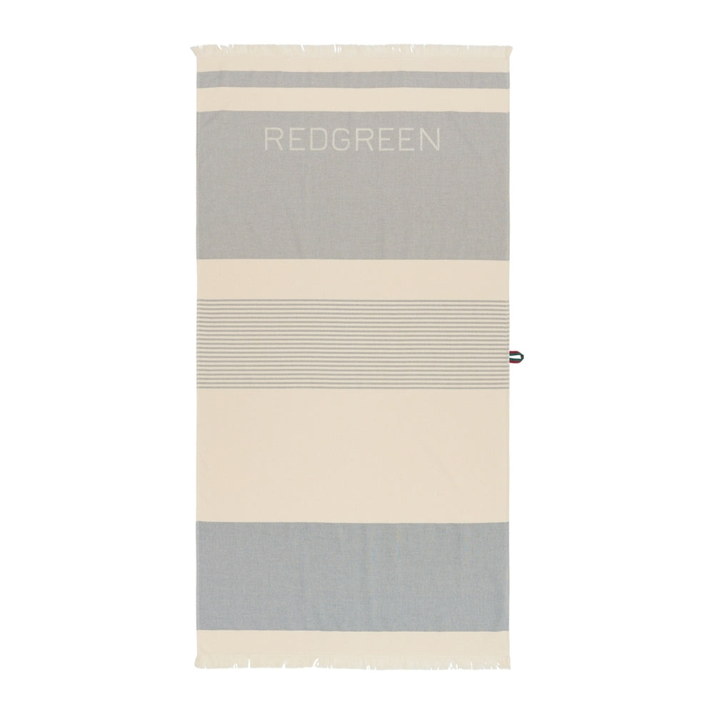 Red Green Regitze Towel - Navy Stripe