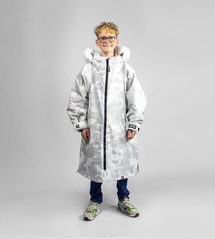 Dryrobe Kids Advance Alpine Changing Robe - Limited Edition White Camo
