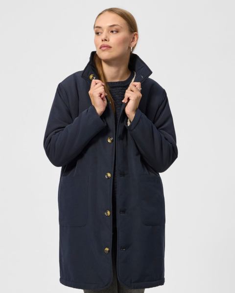 Red Green Stacia Reversible Coat - Dark Navy