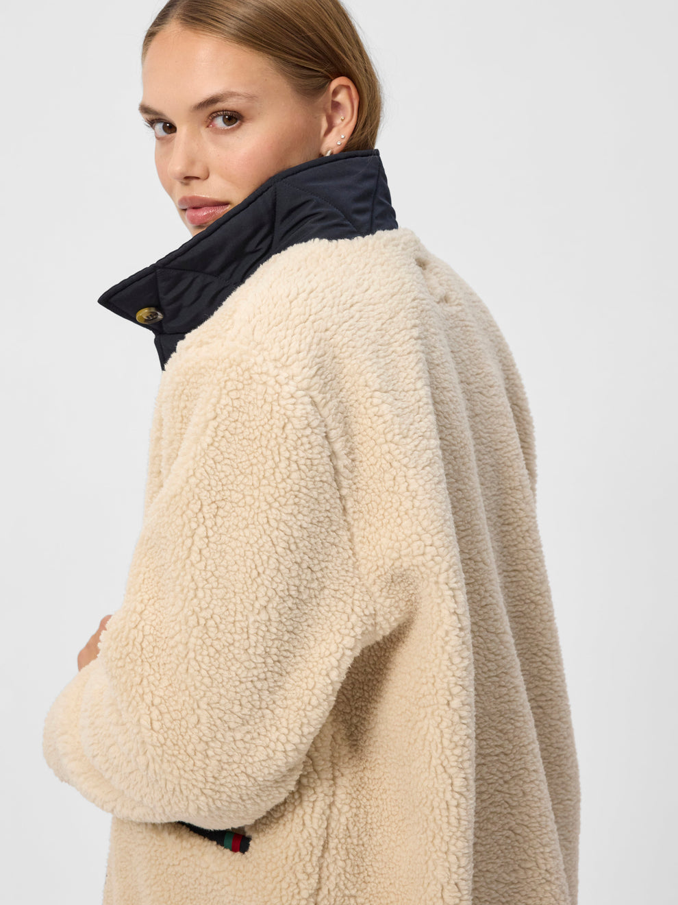 Red Green Stacia Reversible Coat - Dark Navy - Image 6