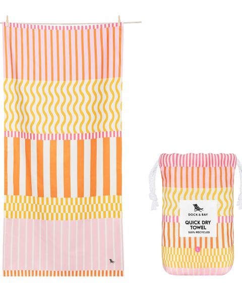 Dock & Bay Beach Towel - Lemonade Waves