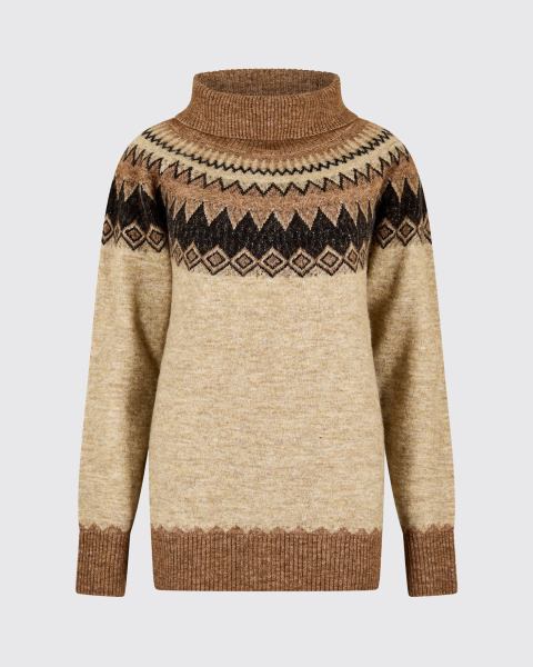 Dubarry Devlin Womens Fair Isle Pattern Jumper - Oat Multi
