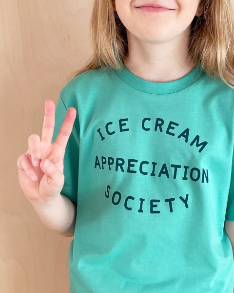 Ice Cream Appreciation Society Kids T Shirt - Tropical Turquoise