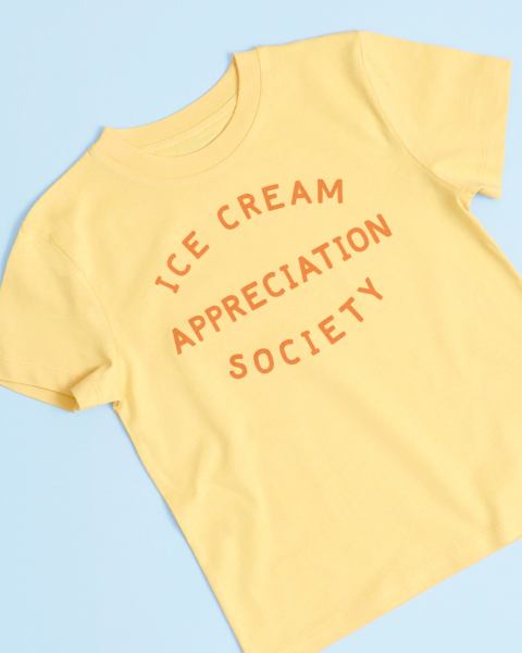 Ice Cream Appreciation Society Kids T-Shirt - Sunshine Yellow