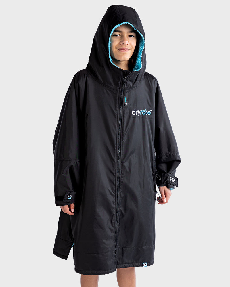 Dryrobe Kids Advance Changing Robe - Black/Blue