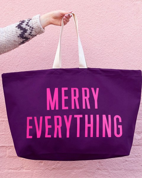 Merry Everything - Plum REALLY Big Bag