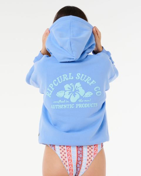 Rip Curl Surf Puff Heritage Hood - Cornflower Blue