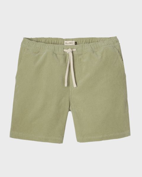 Billy Belt Velvet Cord Shorts - Anise