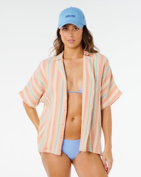 Rip Curl Premium Surf Stripe Short Sleeve Shirt - Multicolour