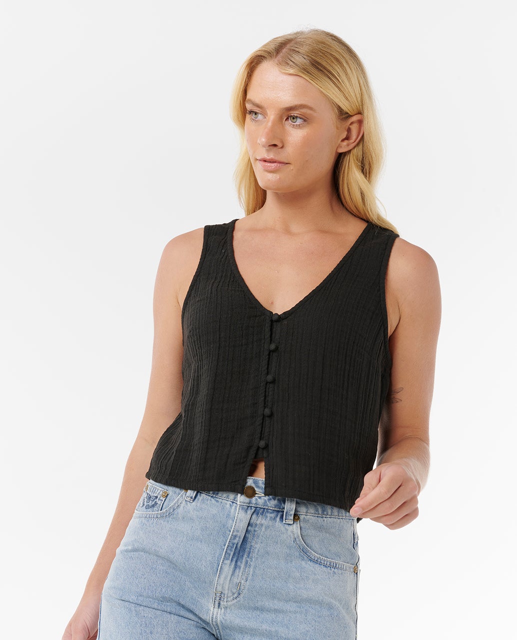 Rip Curl Premium Surf Top - Black - Image 4