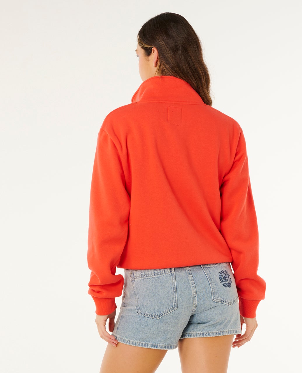 Rip Curl Heart Half Zip Sweatshirt - Red - Image 3