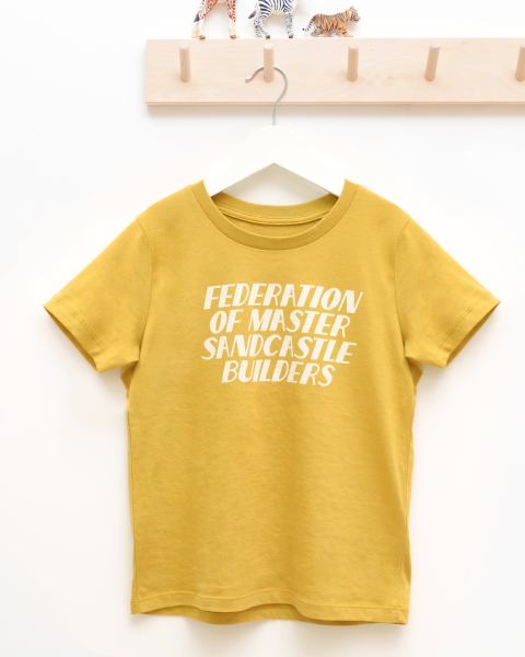Federation of Master Sandcastle Builders Kids T-Shirt - Sand