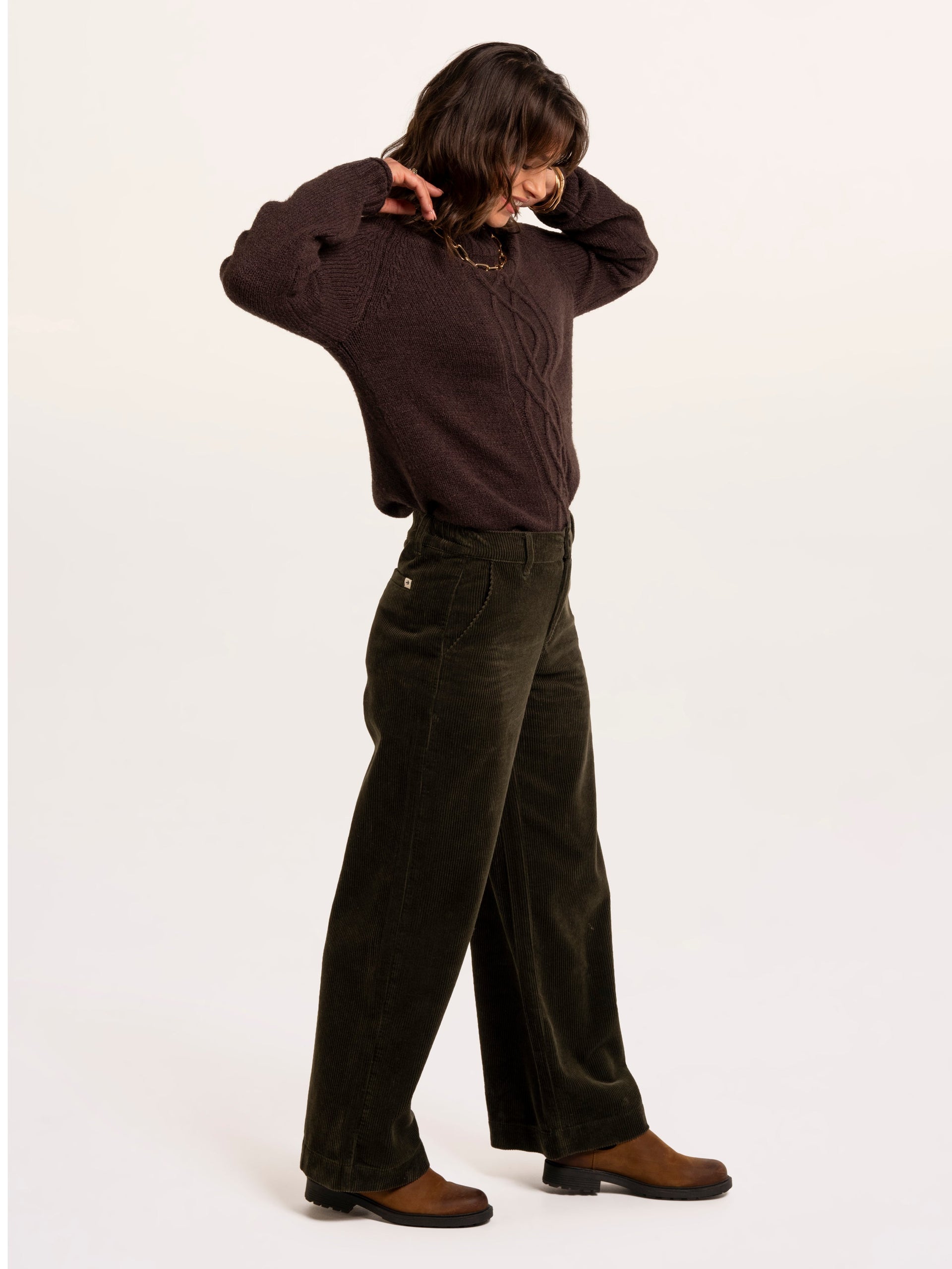 Brakeburn Spindle Cord Trouser - Khaki - Image 3