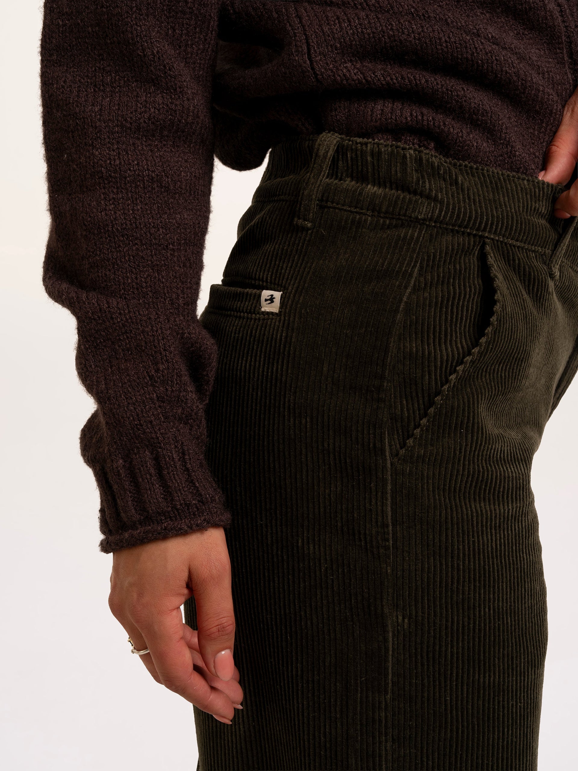 Brakeburn Spindle Cord Trouser - Khaki - Image 5